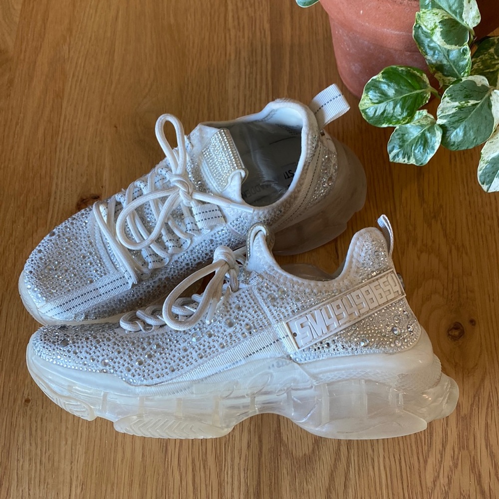 Steve Madden Maxima-R White Multi Rhinestone Chun… - image 3